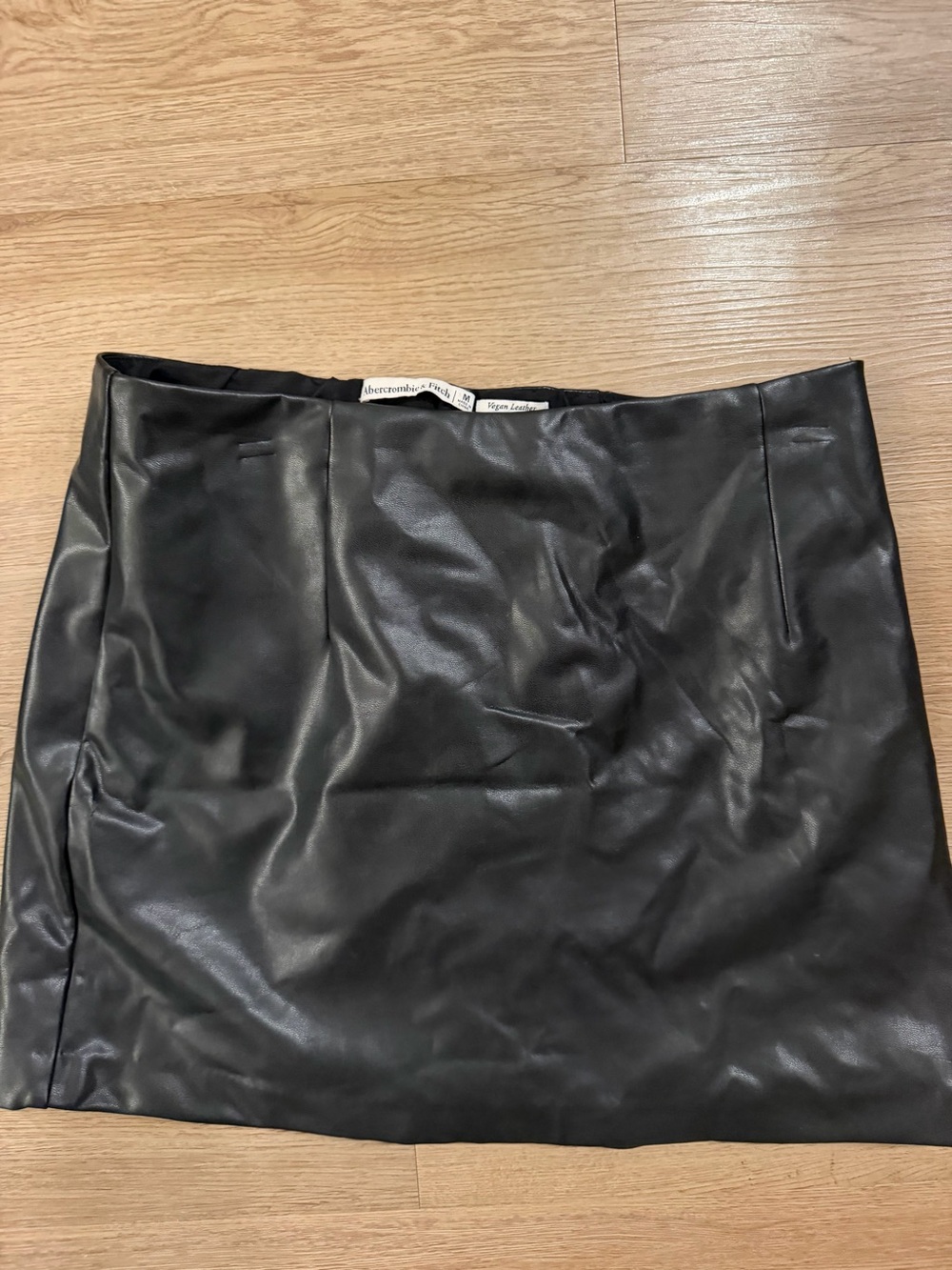 Abercrombie & Fitch Black Faux Leather Mini Skirt